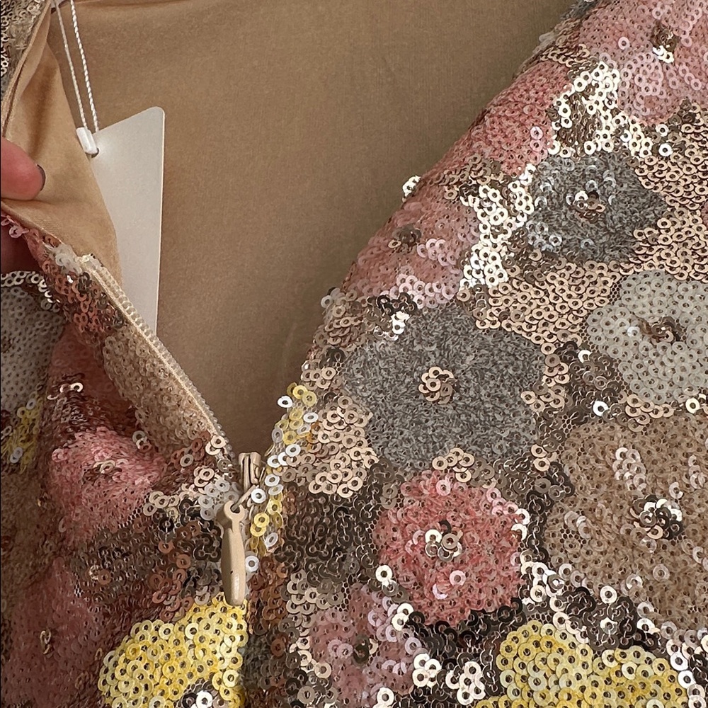 Fate Multicolor Sequin Floral Mini Dress - Picture 5 of 7